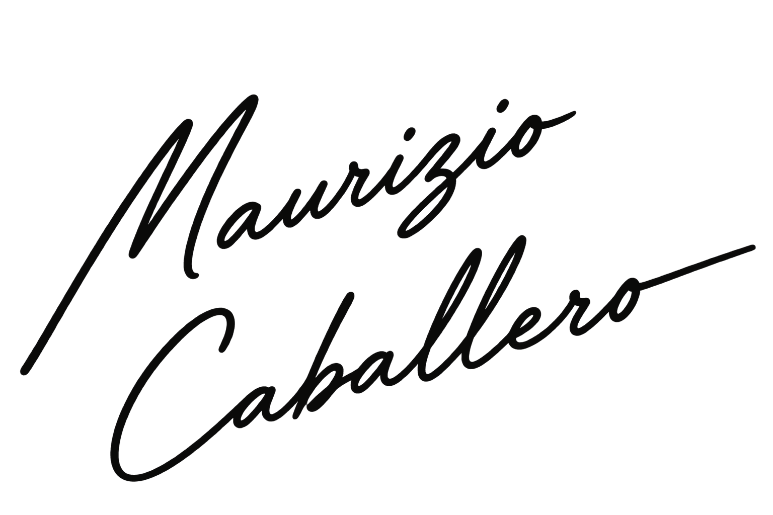 Firma de Maurizio Caballero